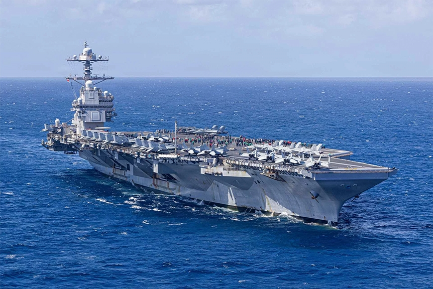 Quân sự thế giới hôm nay (22-2): Mỹ triển khai tàu sân bay USS Gerald R. Ford tới Trung Đông